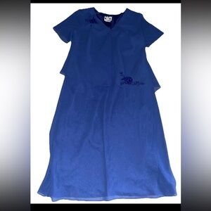 KSL Karin Steven’s Dress Blue Size 14w Beading Accents Mother In Law Dress/semi